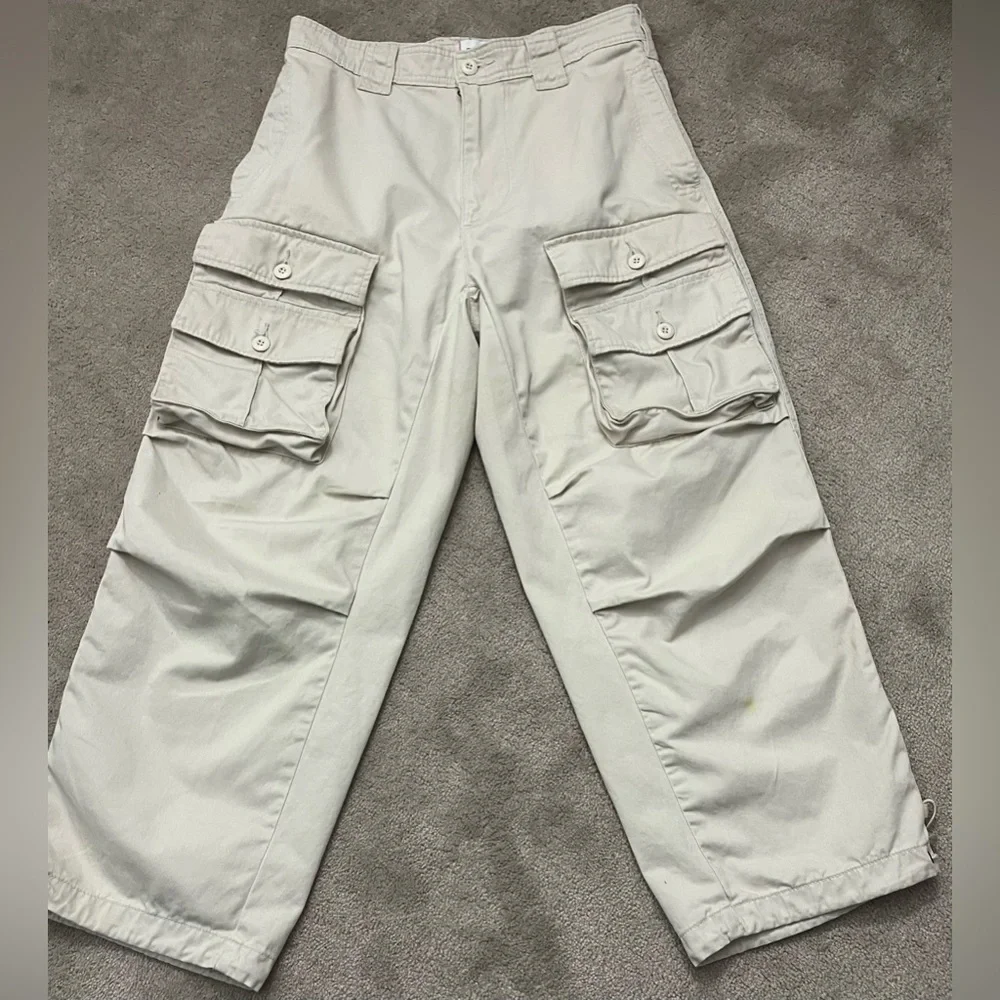 BDG Men’s Cargo Pants Beige Utility Y2K Streetwear Size S